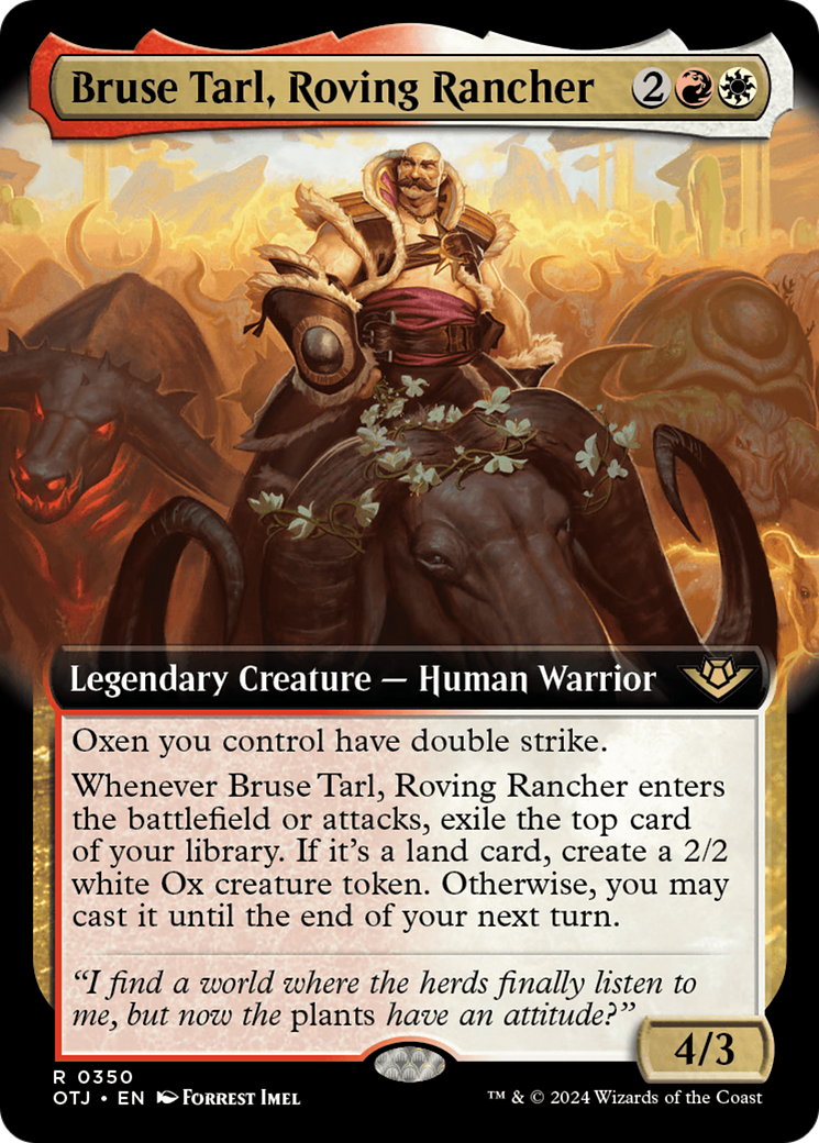 Bruse Tarl, Roving Rancher (Extended Art) [Outlaws of Thunder Junction] | Webway Games