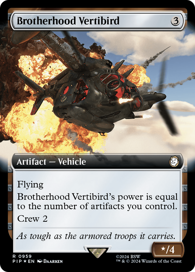 Brotherhood Vertibird (Extended Art) (Surge Foil) [Fallout] | Webway Games