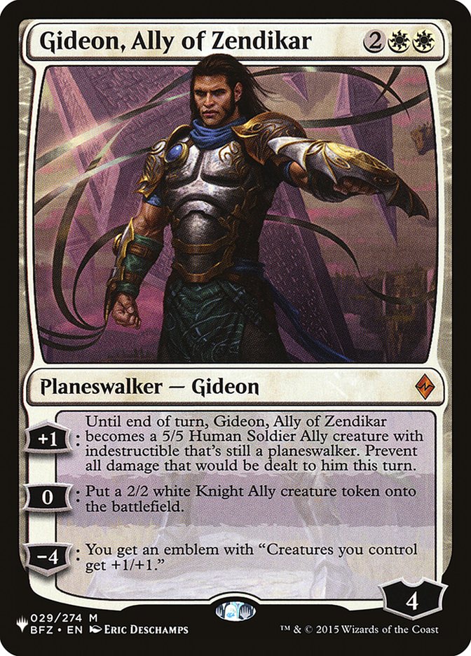 Gideon, Ally of Zendikar [The List] | Webway Games