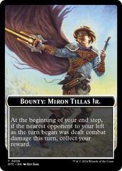 Bounty: Miron Tillas Jr. // Bounty Rules Double-Sided Token [Outlaws of Thunder Junction Commander Tokens] | Webway Games