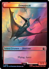 Warrior // Dinosaur Double-Sided Token (Surge Foil) [Doctor Who Tokens] | Webway Games