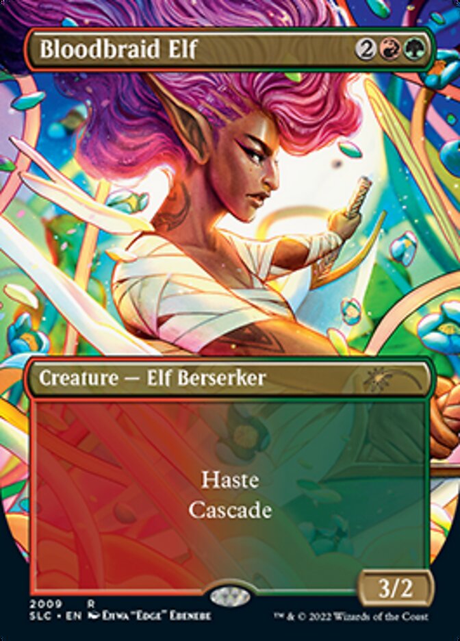 Bloodbraid Elf (Borderless Alternate Art) [Secret Lair Countdown Kit] | Webway Games