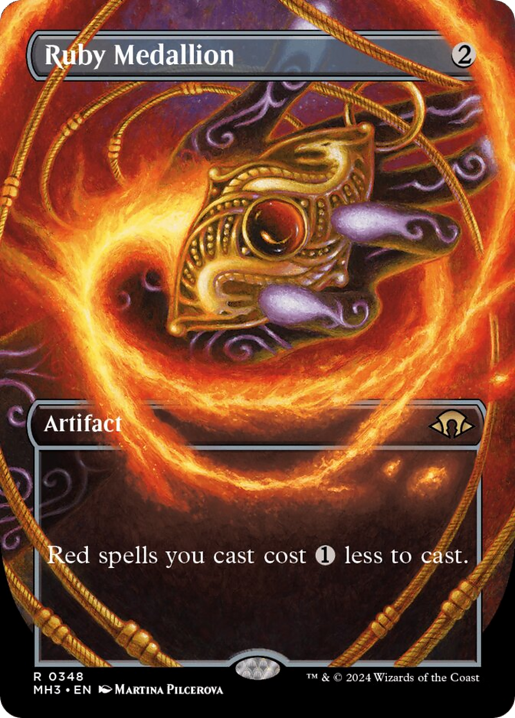 Ruby Medallion (Borderless) [Modern Horizons 3] | Webway Games
