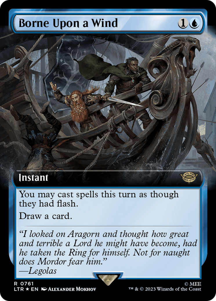 Borne Upon a Wind (Extended Art) (Surge Foil) [The Lord of the Rings: Tales of Middle-Earth] | Webway Games