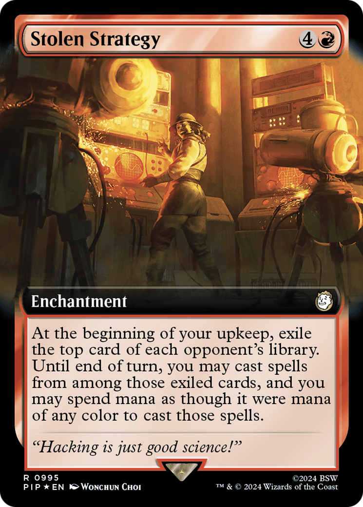 Stolen Strategy (Extended Art) (Surge Foil) [Fallout] | Webway Games