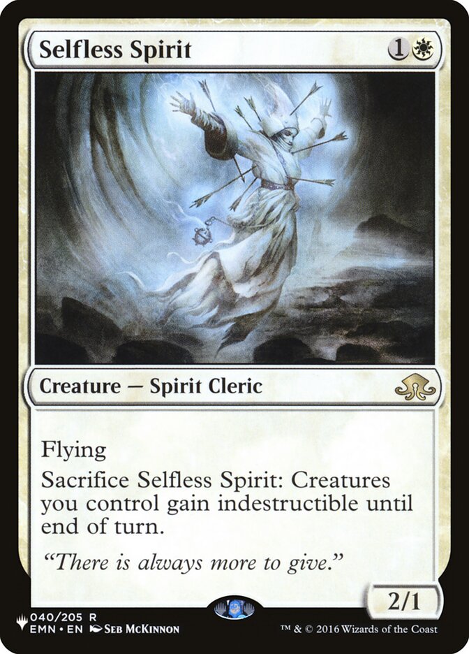 Selfless Spirit [The List] | Webway Games