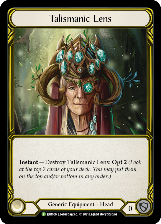 Talismanic Lens (Golden) [FAB066] (Promo)  Cold Foil | Webway Games