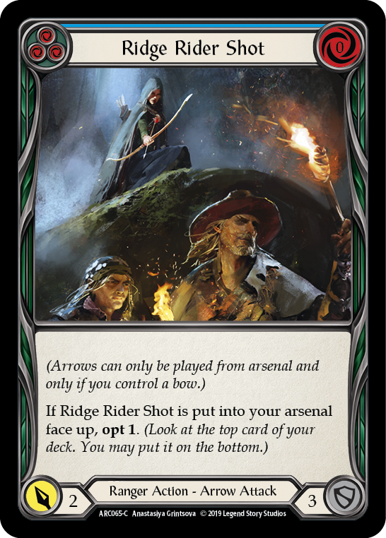 Ridge Rider Shot (Blue) [ARC065-C] (Arcane Rising)  1st Edition Normal | Webway Games