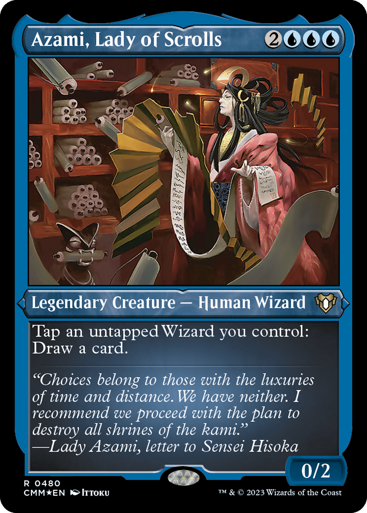 Azami, Lady of Scrolls (Foil Etched) [Commander Masters] | Webway Games