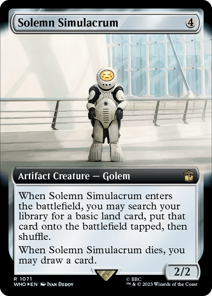 Solemn Simulacrum (Extended Art) (Surge Foil) [Doctor Who] | Webway Games