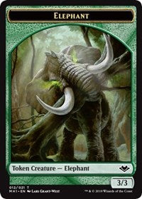 Elephant (012) // Spirit (016) Double-Sided Token [Modern Horizons Tokens] | Webway Games