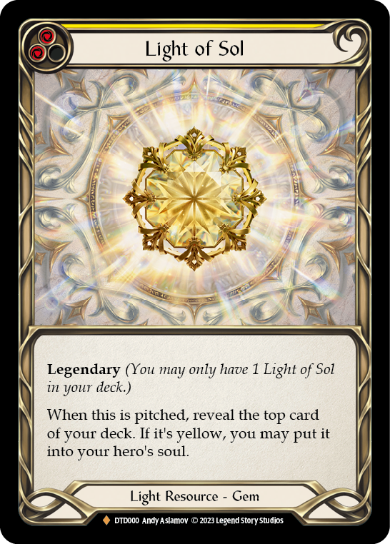 Light of Sol [DTD000] (Dusk Till Dawn)  Cold Foil | Webway Games