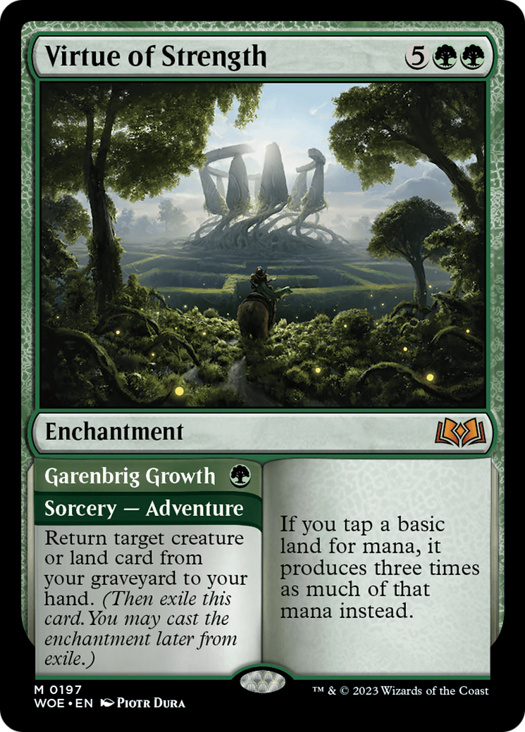 Virtue of Strength // Garenbrig Growth [Wilds of Eldraine] | Webway Games