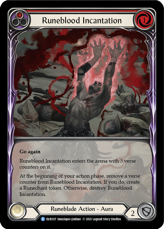 Runeblood Incantation (Red) [EVR107] (Everfest)  1st Edition Extended Art Rainbow Foil | Webway Games