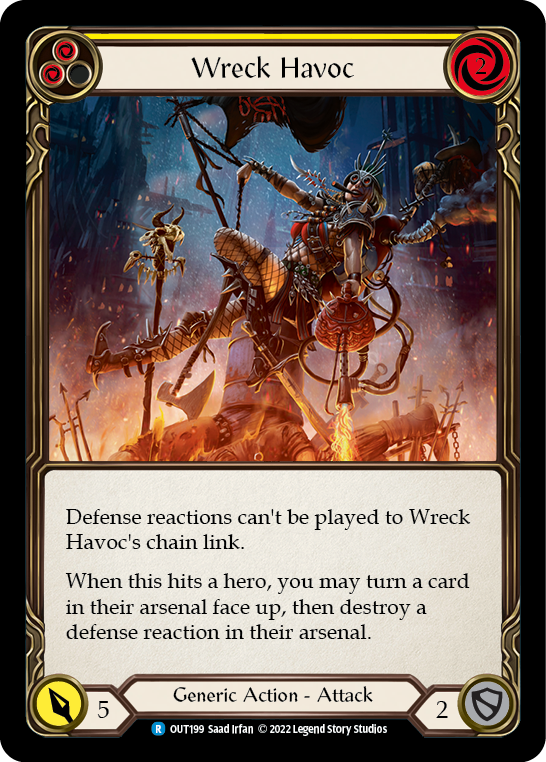 Wreck Havoc (Yellow) [OUT199] (Outsiders)  Rainbow Foil | Webway Games