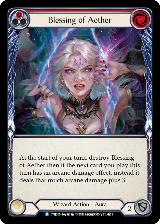 Blessing of Aether (Red) [DYN200] (Dynasty)  Rainbow Foil | Webway Games