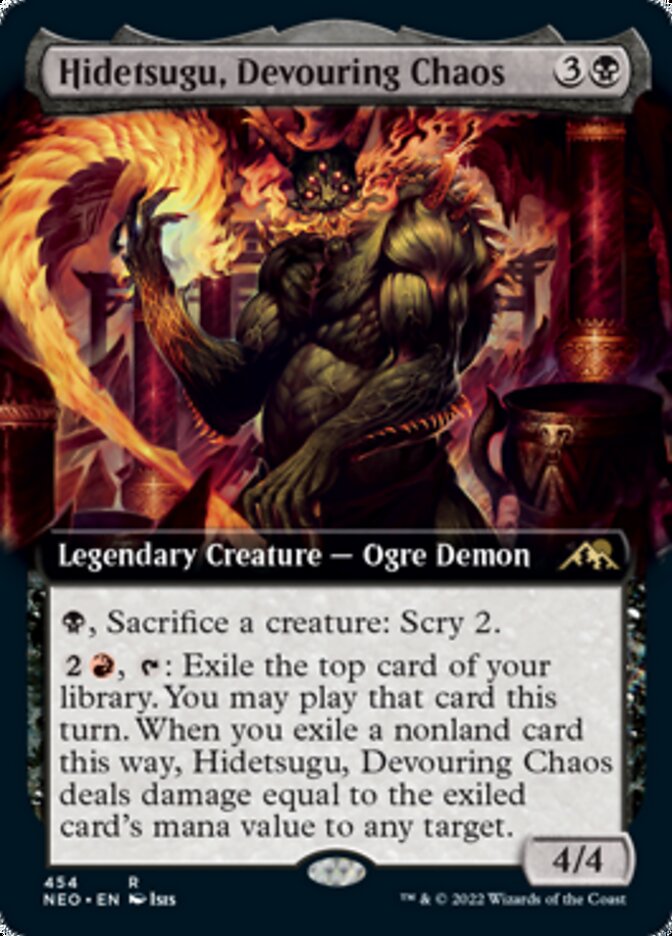 Hidetsugu, Devouring Chaos (Extended Art) [Kamigawa: Neon Dynasty] | Webway Games