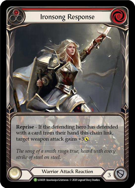 Ironsong Response (Red) [LGS029] (Promo)  Rainbow Foil | Webway Games