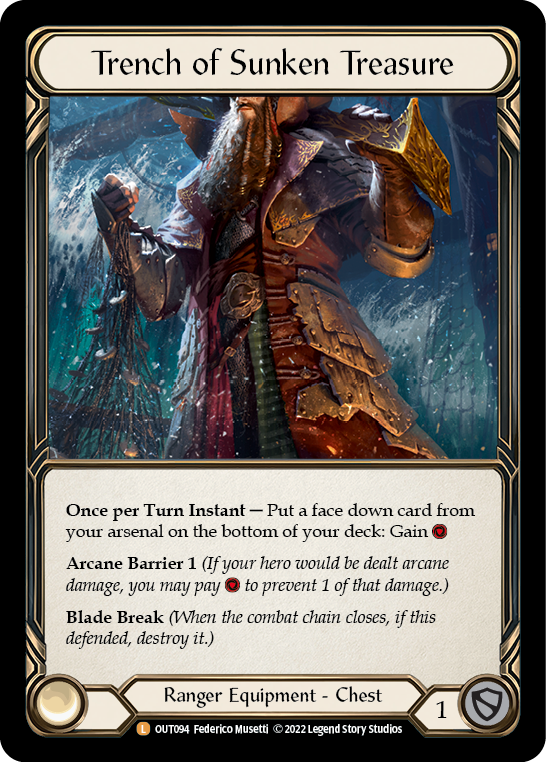 Trench of Sunken Treasure [OUT094] (Outsiders)  Cold Foil | Webway Games