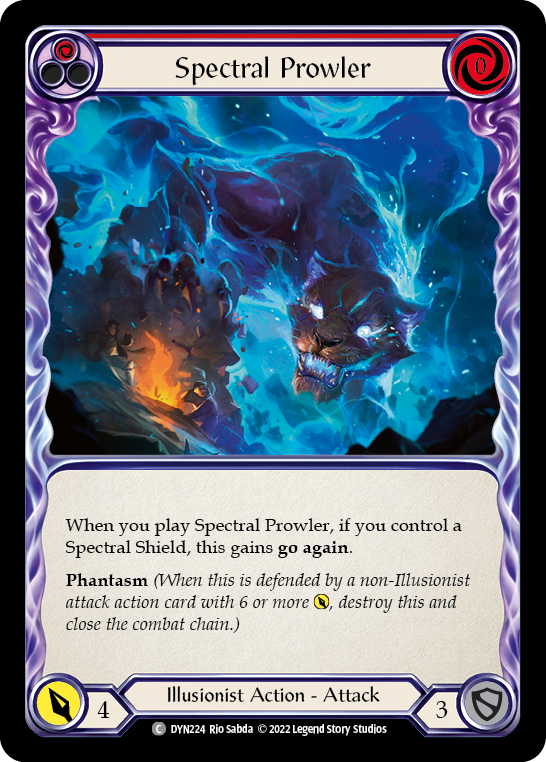 Spectral Prowler (Red) [DYN224] (Dynasty)  Rainbow Foil | Webway Games