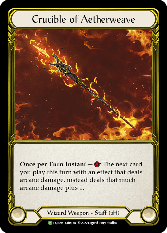 Crucible of Aetherweave (Golden) [FAB097] (Promo)  Cold Foil | Webway Games