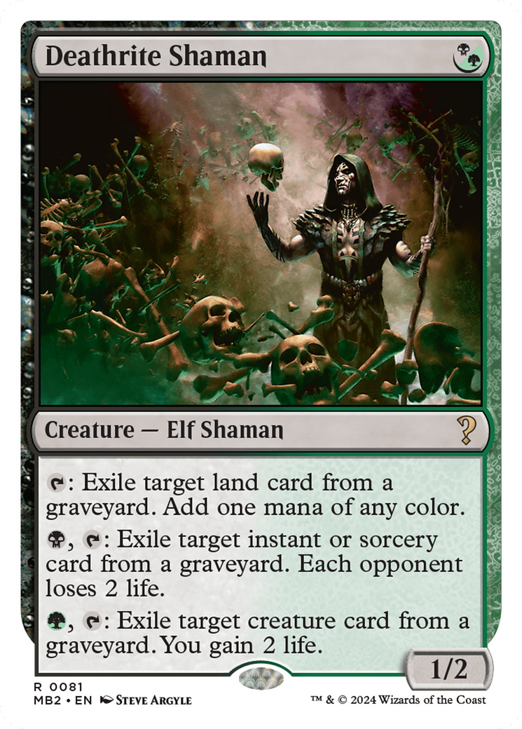 Deathrite Shaman (White Border) [Mystery Booster 2] | Webway Games