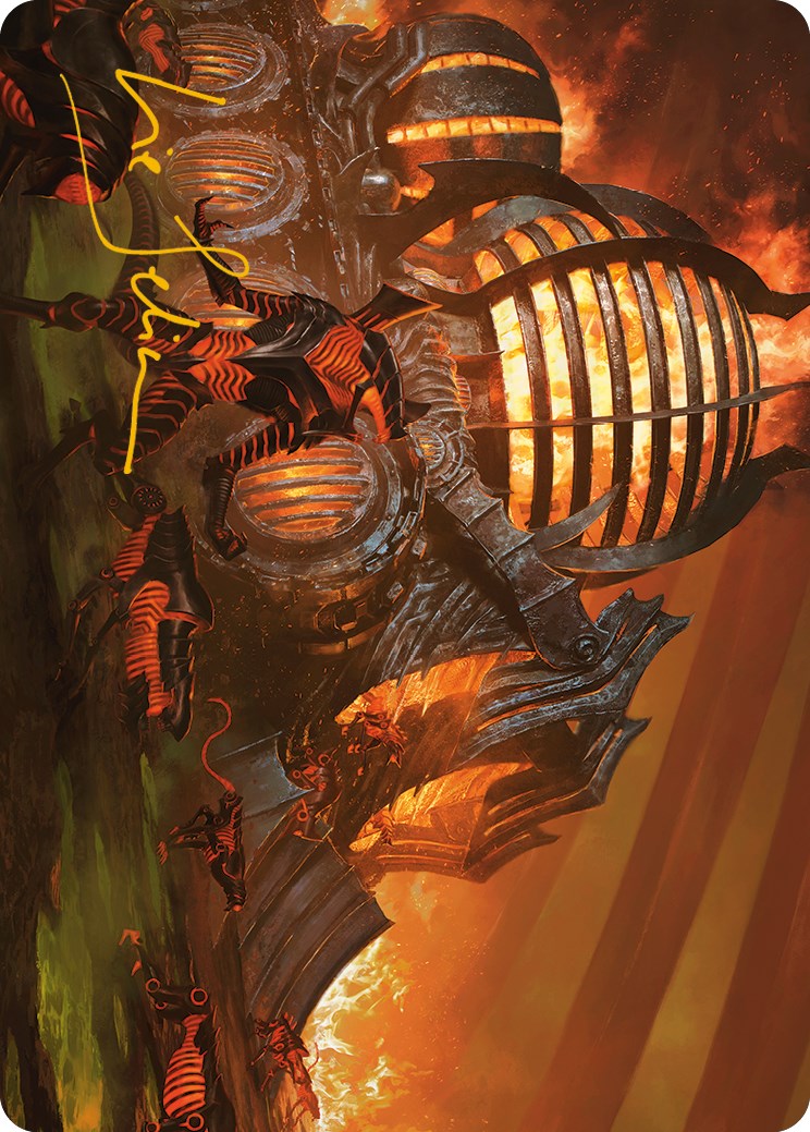 Urabrask's Forge Art Card (Gold-Stamped Signature) [Phyrexia: All Will Be One Art Series] | Webway Games