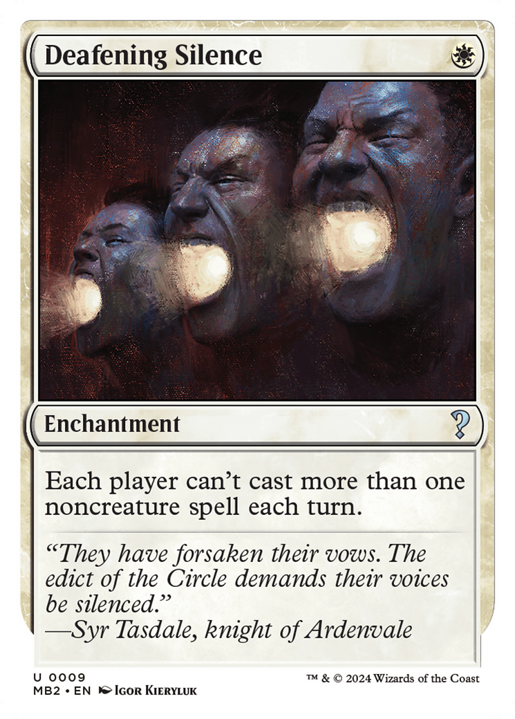 Deafening Silence (White Border) [Mystery Booster 2] | Webway Games