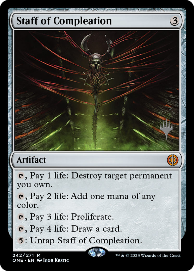 Staff of Compleation (Promo Pack) [Phyrexia: All Will Be One Promos] | Webway Games
