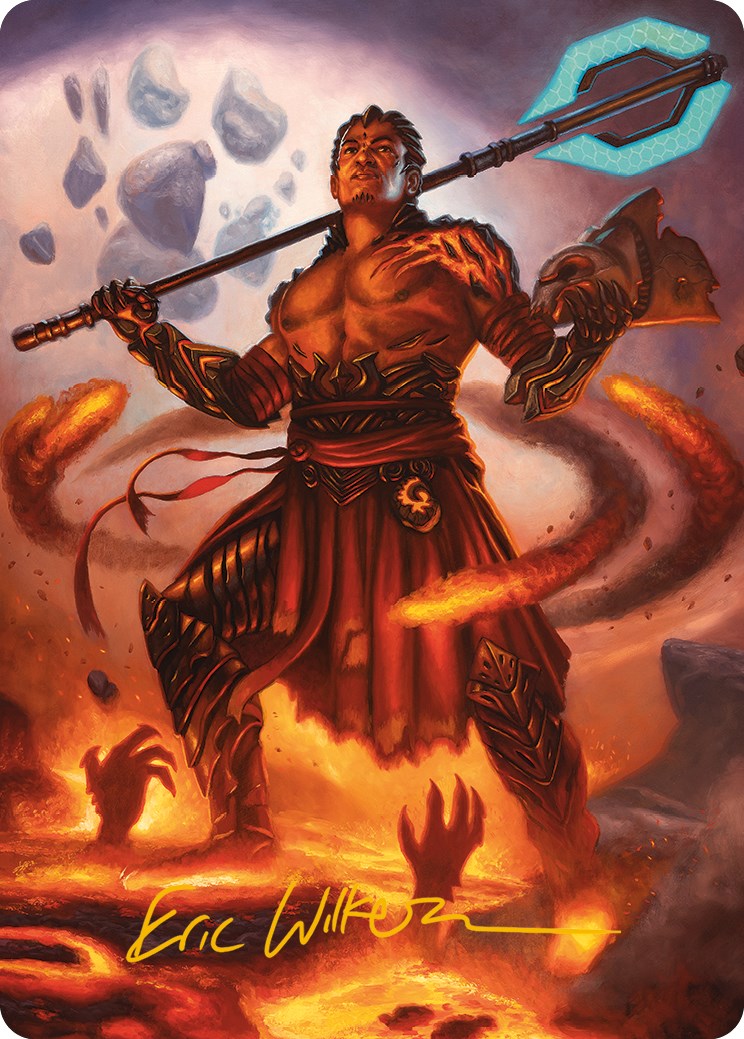 Koth, Fire of Resistance Art Card (Gold-Stamped Signature) [Phyrexia: All Will Be One Art Series] | Webway Games