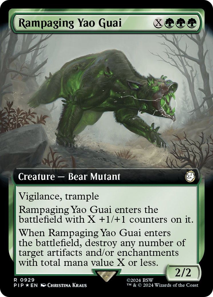 Rampaging Yao Guai (Extended Art) (Surge Foil) [Fallout] | Webway Games