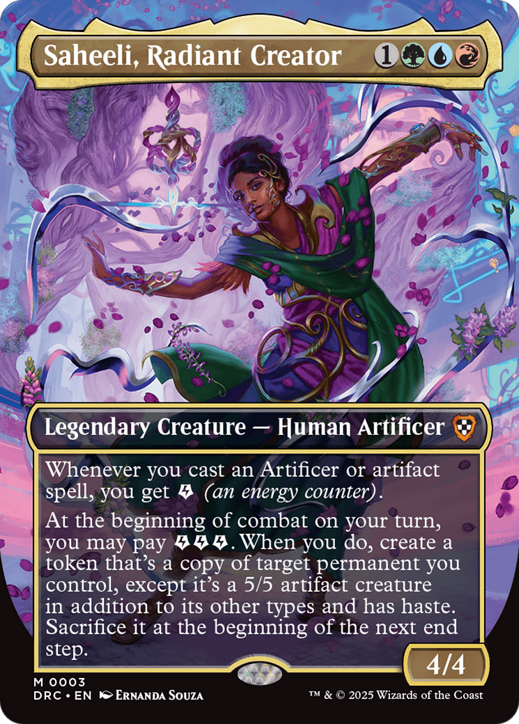 Saheeli, Radiant Creator (Borderless) [Aetherdrift Commander] | Webway Games