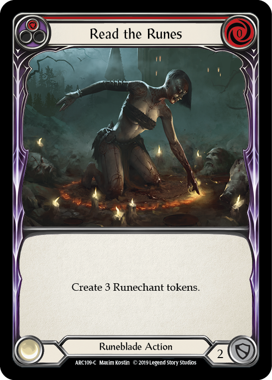 Read the Runes (Red) [ARC109-C] (Arcane Rising)  1st Edition Rainbow Foil | Webway Games