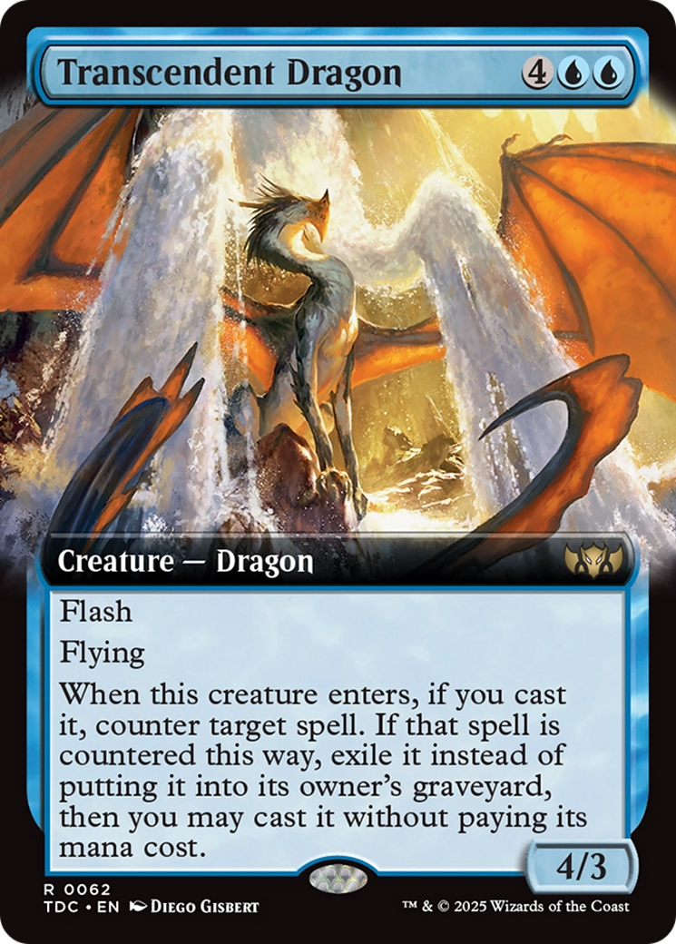 Transcendent Dragon (Extended Art) [Tarkir: Dragonstorm Commander] | Webway Games