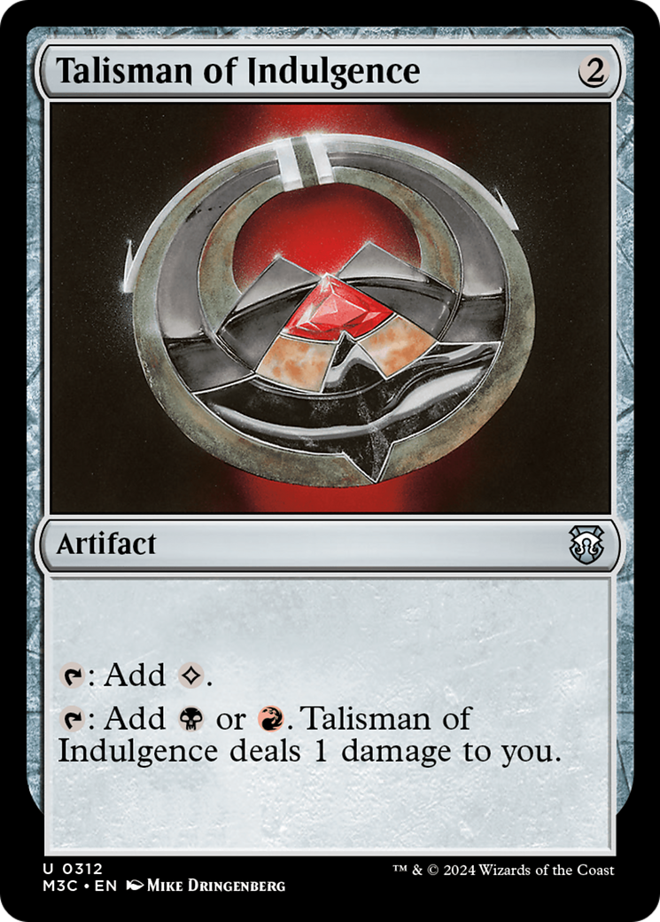 Talisman of Indulgence (Ripple Foil) [Modern Horizons 3 Commander] | Webway Games