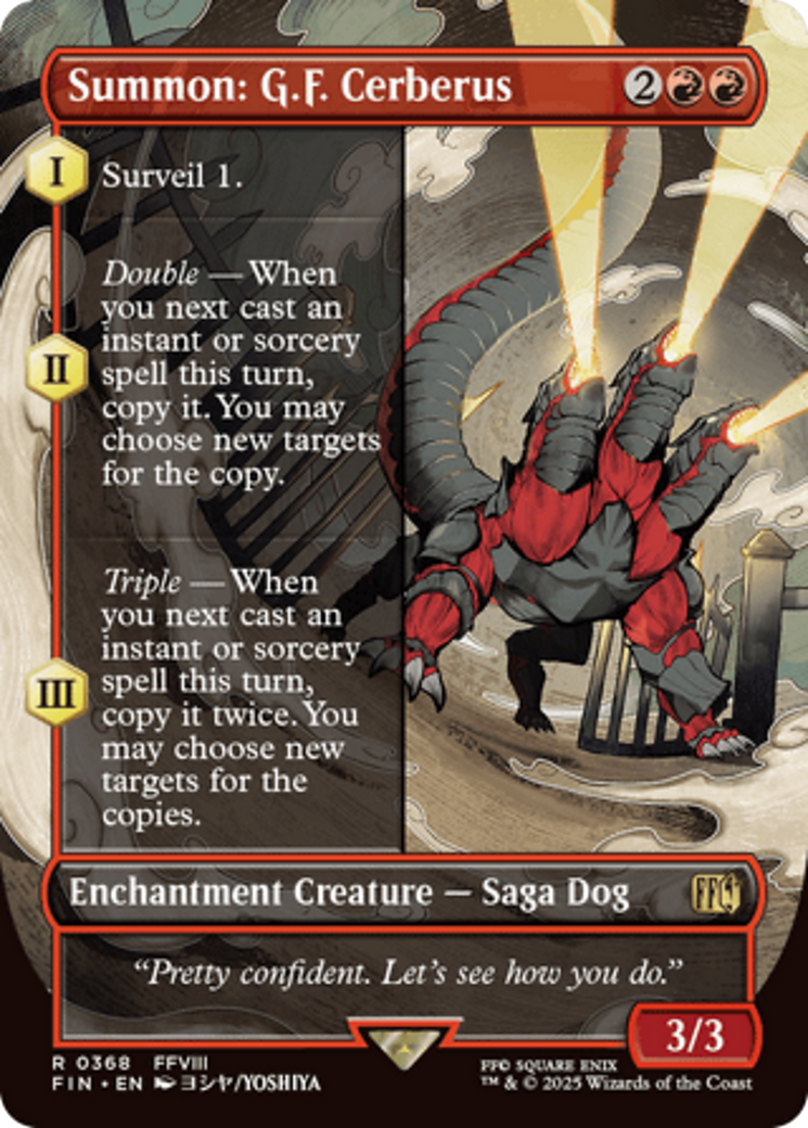 Summon: G.F. Cerberus (Borderless) [FINAL FANTASY] | Webway Games