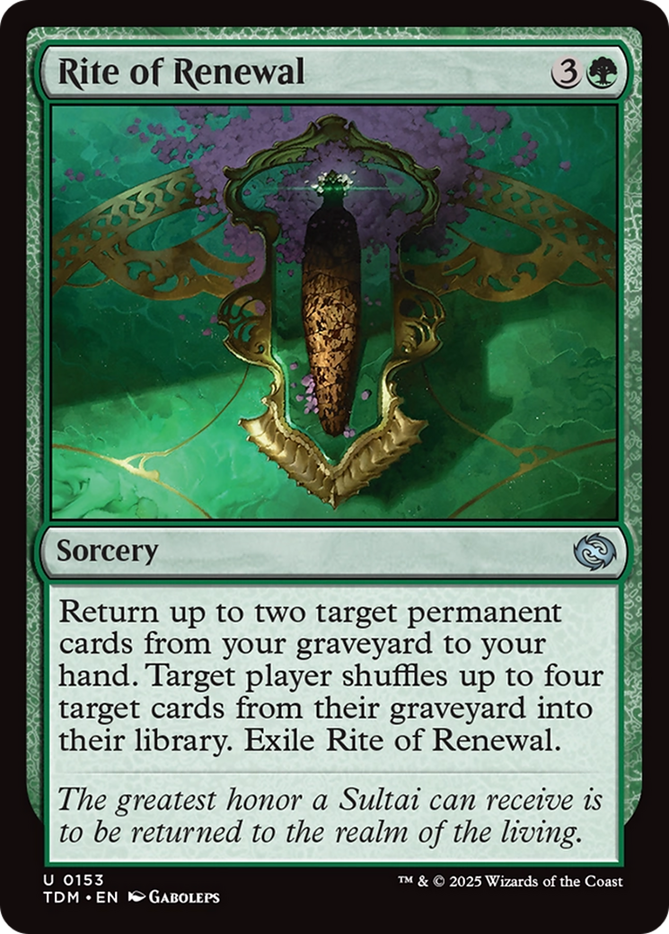Rite of Renewal [Tarkir: Dragonstorm] | Webway Games