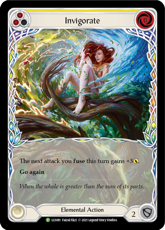 Invigorate (Yellow) [LGS081] (Promo)  Rainbow Foil | Webway Games