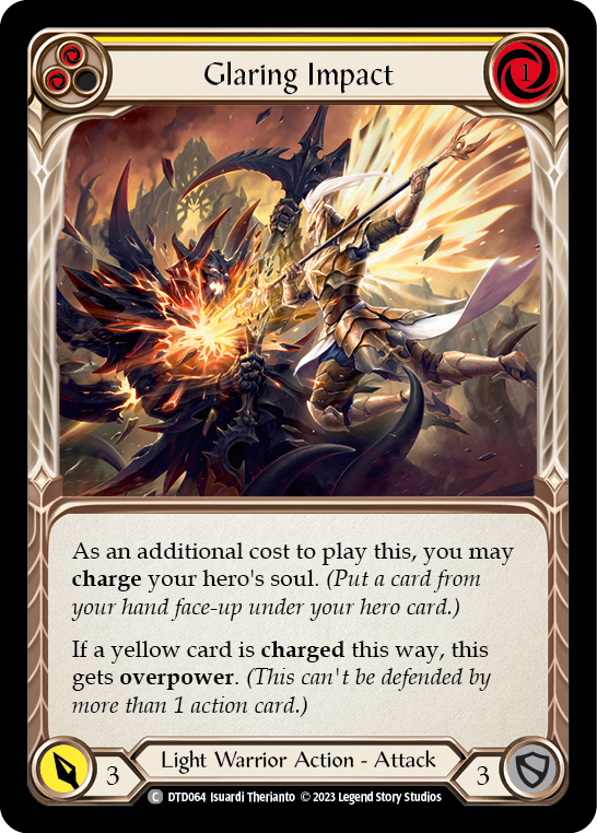 Glaring Impact (Yellow) [DTD064] (Dusk Till Dawn)  Rainbow Foil | Webway Games