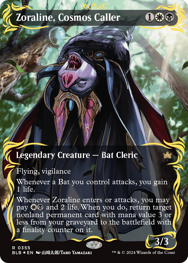 Zoraline, Cosmos Caller (Borderless) (Raised Foil) [Bloomburrow] | Webway Games