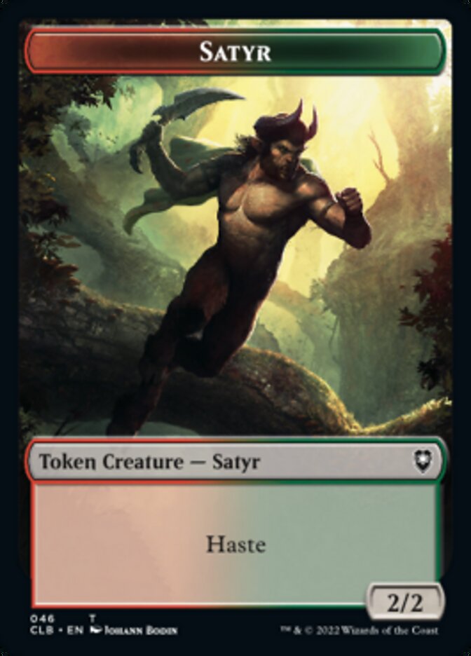 Satyr // Beast Double-Sided Token [Commander Legends: Battle for Baldur's Gate Tokens] | Webway Games