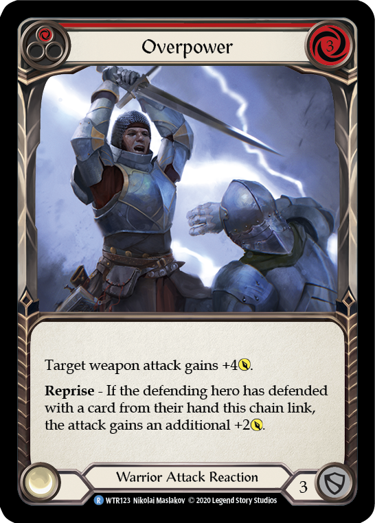 Overpower (Red) [U-WTR123] (Welcome to Rathe Unlimited)  Unlimited Rainbow Foil | Webway Games