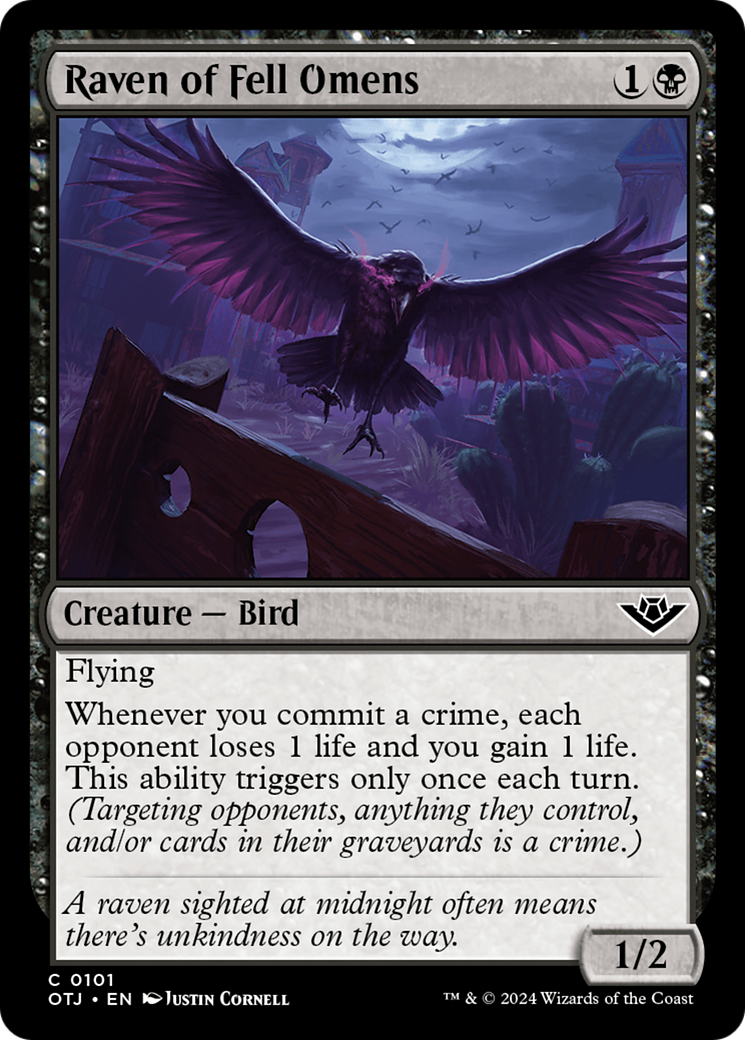 Raven of Fell Omens [Outlaws of Thunder Junction] | Webway Games