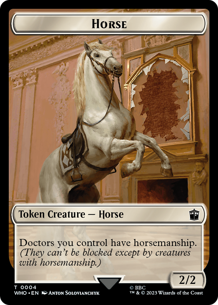 Horse // Food (0026) Double-Sided Token [Doctor Who Tokens] | Webway Games