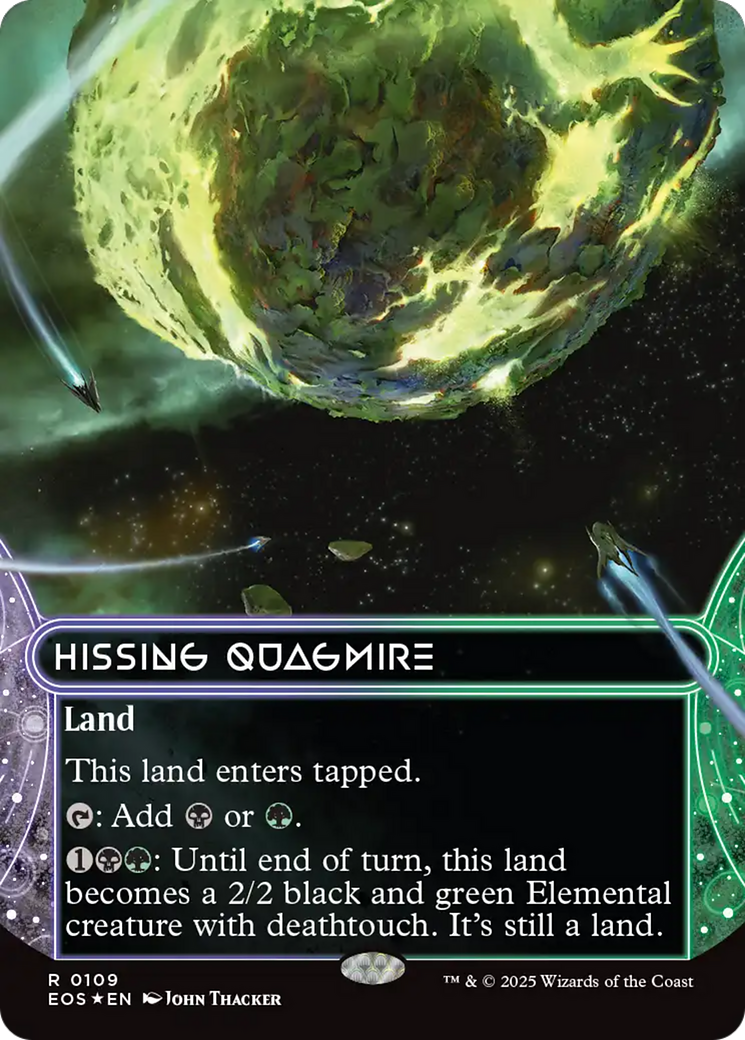 Hissing Quagmire (0109) (Borderless) (Galaxy Foil) [Edge of Eternities: Stellar Sights] | Webway Games