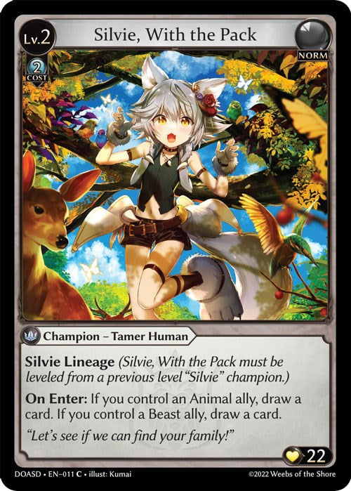Silvie, With the Pack (011) [Dawn of Ashes: Starter Decks] | Webway Games