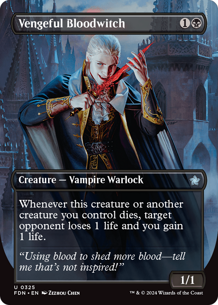 Vengeful Bloodwitch (Borderless) [Foundations] | Webway Games