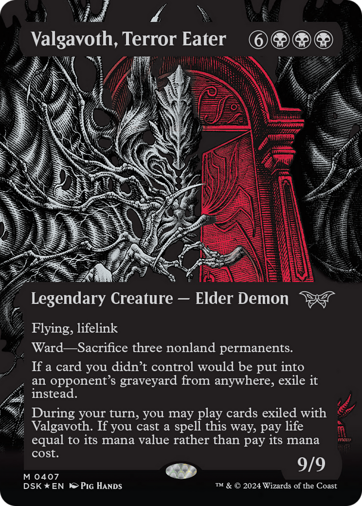 Valgavoth, Terror Eater (Showcase) (Textured) [Duskmourn: House of Horror] | Webway Games