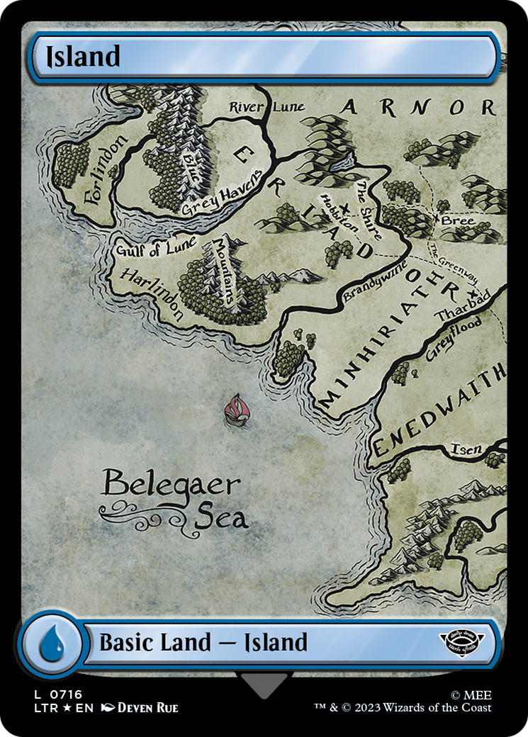 Island (0716) (Surge Foil) [The Lord of the Rings: Tales of Middle-Earth] | Webway Games