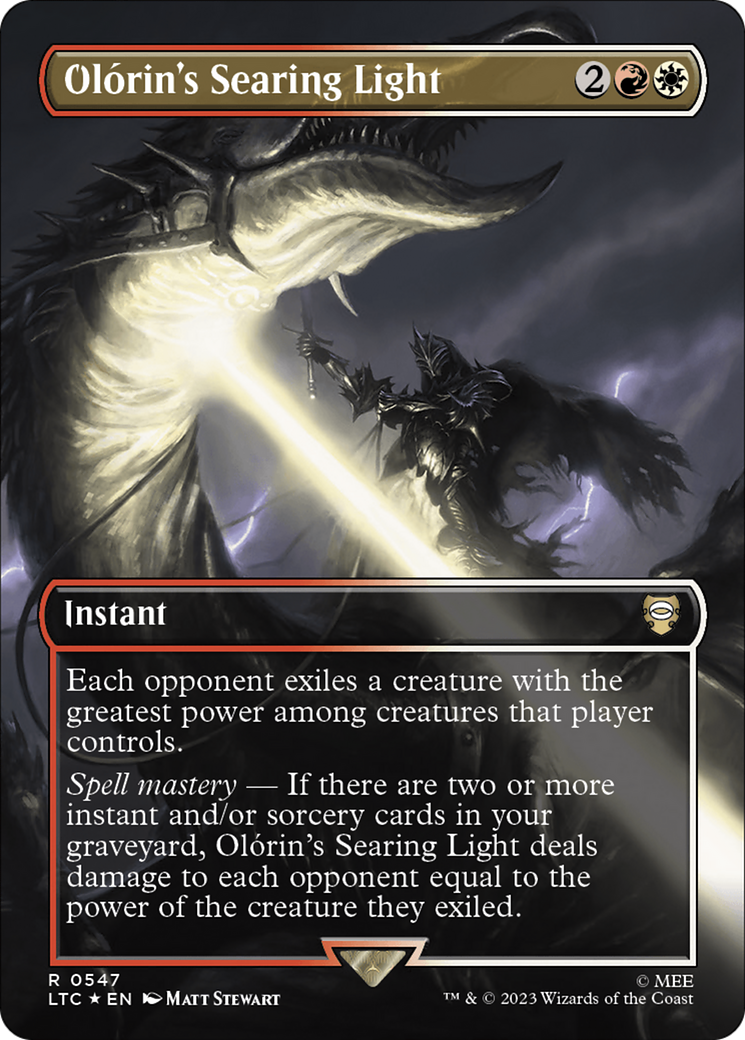 Olorin's Searing Light (Borderless) (Surge Foil) [The Lord of the Rings: Tales of Middle-Earth Commander] | Webway Games